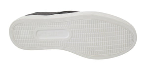 Graues Leder Flache Kaiman Herren Loafers Schuhe