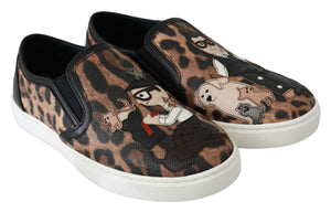 Leder Leopard #dgfamily Loafers Schuhe