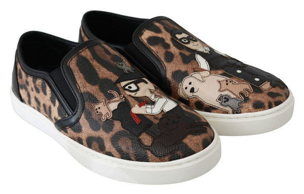 Leder Leopard #dgfamily Loafers Schuhe
