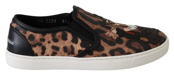 Leder Leopard #dgfamily Loafers Schuhe
