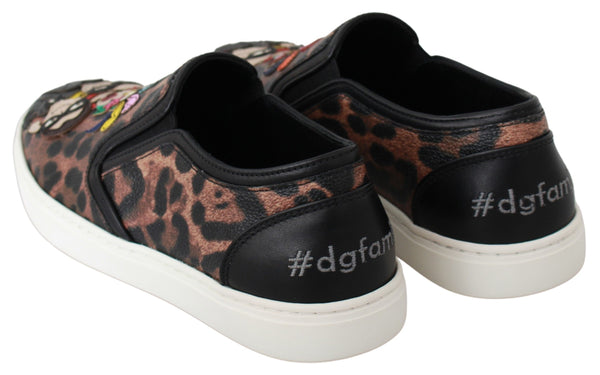 Leder Leopard #dgfamily Loafers Schuhe