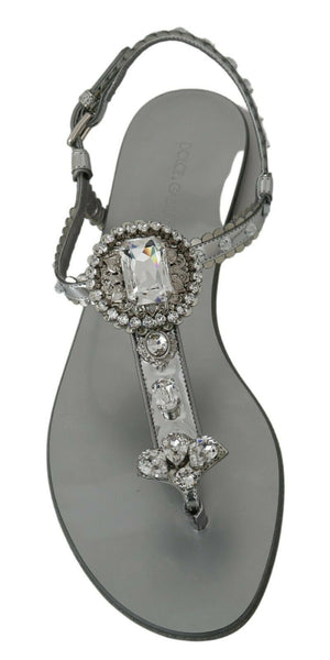Silber Kristall Sandalen Flip Flops Schuhe