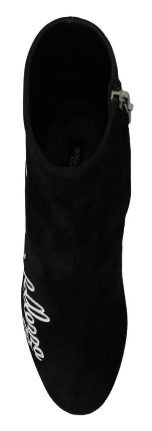 Schwarz Wildleder L'Amore E'Bellezza Stiefel Schuhe