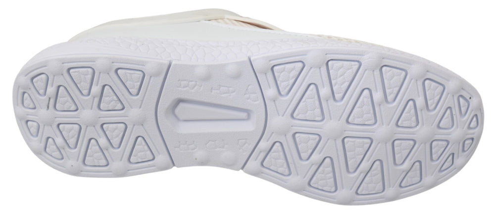 Weiß Rosa Polyester Becky Turnschuhe Schuhe