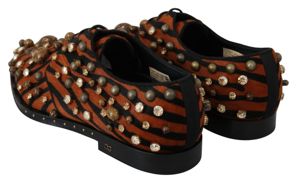 Orange Pony Haar Kristall Kleid Broque Schuhe