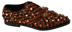 Orange Pony Haar Kristall Kleid Broque Schuhe