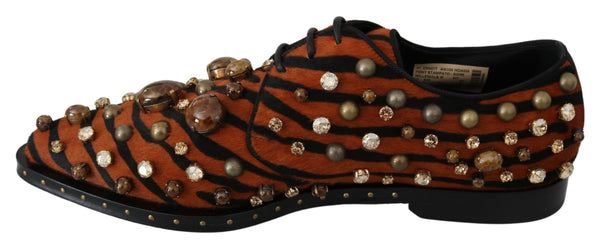 Orange Pony Haar Kristall Kleid Broque Schuhe