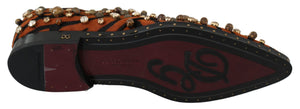 Orange Pony Haar Kristall Kleid Broque Schuhe