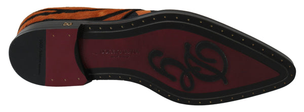 Orange Pony Haar Formal Kleid Broque Schuhe