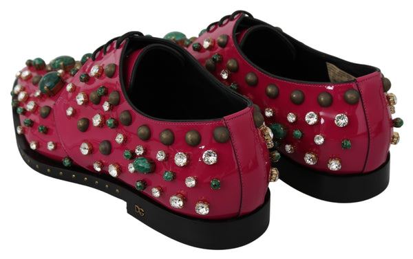 Rosa Leder Kristalle Kleid Broque Schuhe