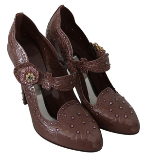Braun Floral Kristall CINDERELLA Heels Schuhe