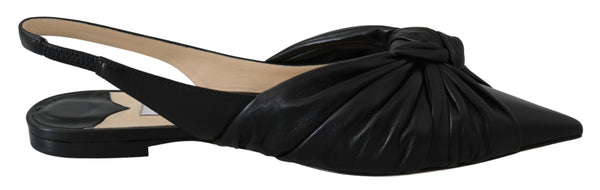 Elegante spitz zulaufende Lederflats