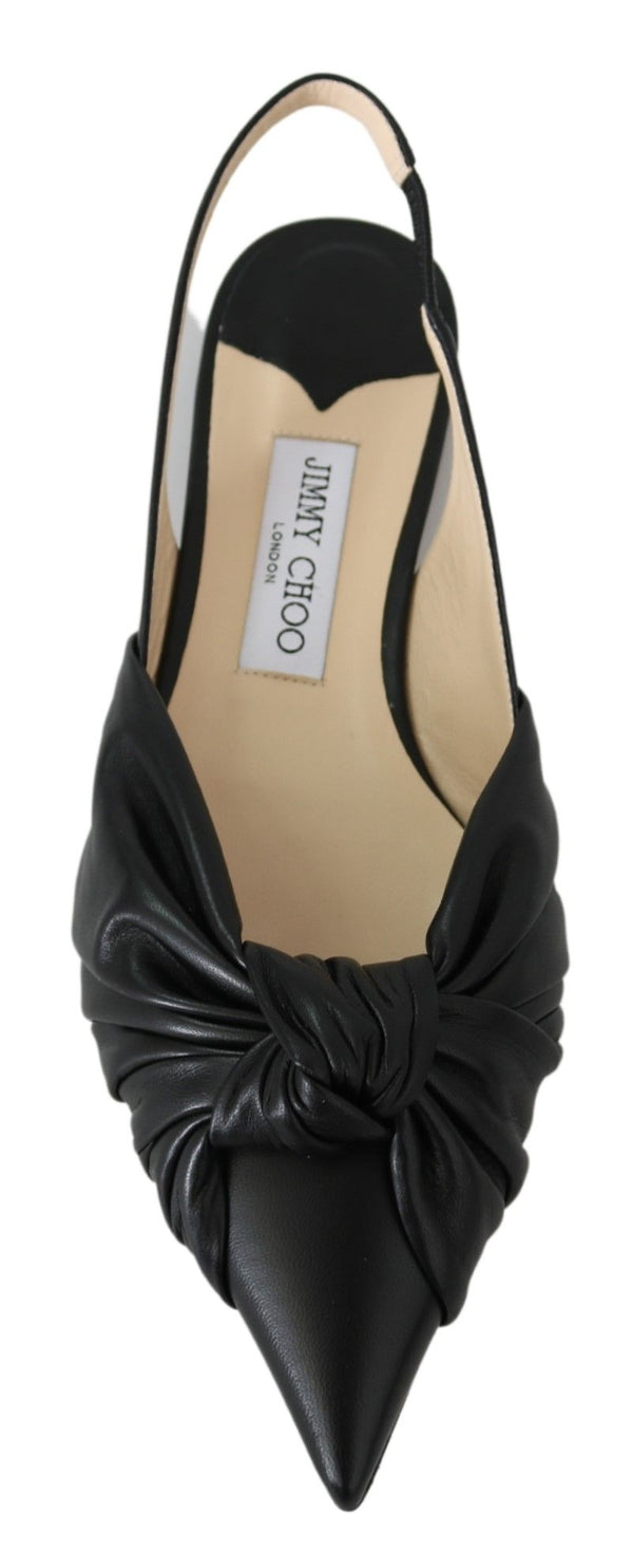 Elegante spitz zulaufende Lederflats