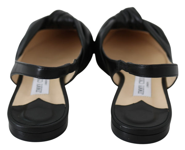 Elegante spitz zulaufende Lederflats