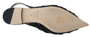 Elegante spitz zulaufende Lederflats