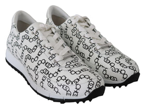 Elegante monochrome Leder-Sneakers