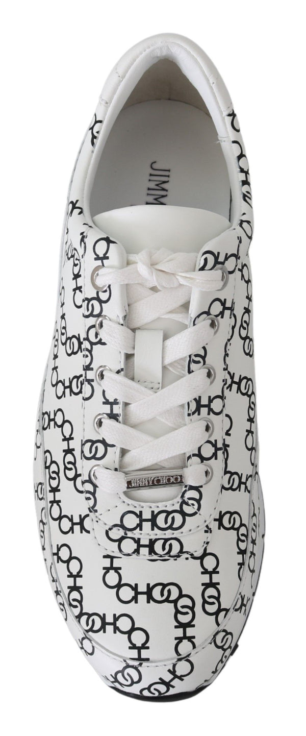Elegante monochrome Leder-Sneakers