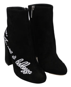 Schwarz Wildleder L'Amore E'Bellezza Stiefel Schuhe