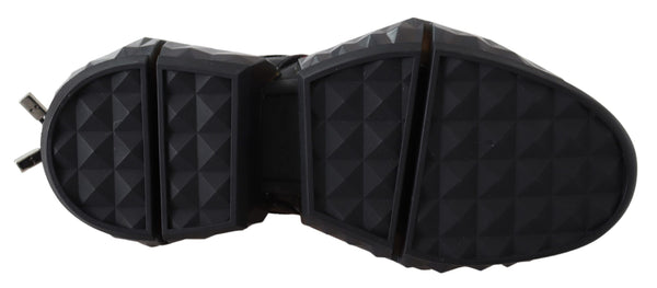 Elektrische Eleganz Leder Mesh Turnschuhe