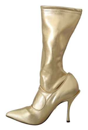Gold Strassstiefel Socken Schuhe