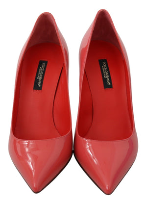 Dunkelrosa Lackleder Heels Pumps
