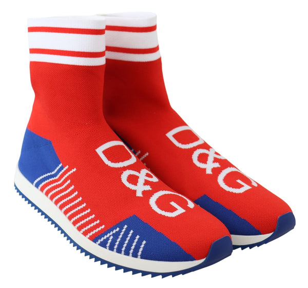 Blau Rot Sorrento Logo Turnschuhe Socken Schuhe