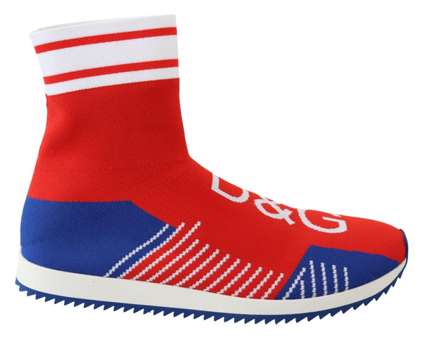 Blau Rot Sorrento Logo Turnschuhe Socken Schuhe