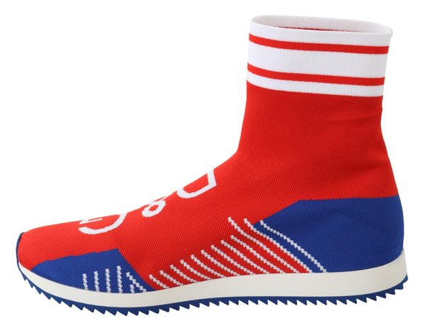 Blau Rot Sorrento Logo Turnschuhe Socken Schuhe