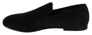 Grüner Samt Slip On Herren Loafers Schuhe