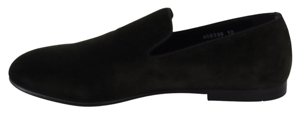 Grüner Samt Slip On Herren Loafers Schuhe