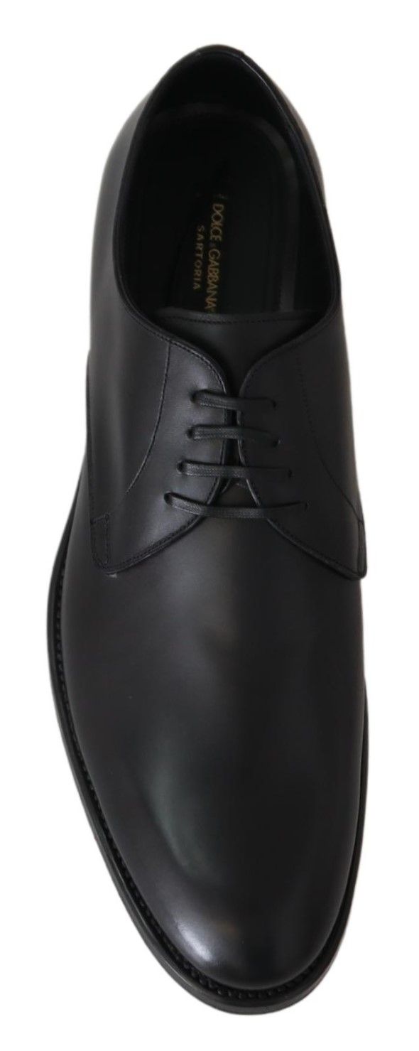 Schwarzes Leder SARTORIA Handgefertigte Schuhe