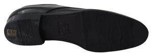 Schwarzes Leder SARTORIA Handgefertigte Schuhe