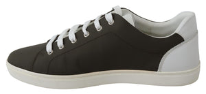 Weiß Grün Leder Low Top Turnschuhe Schuhe
