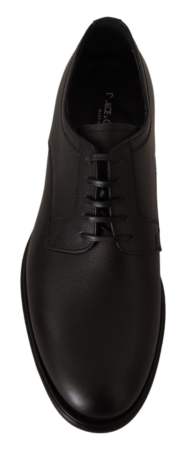 Schwarze Lederschnürschuhe für Herren Formaler Derby
