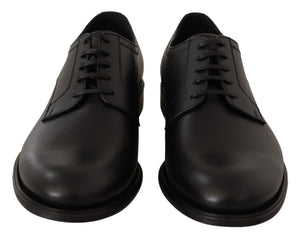 Schwarze Lederschnürschuhe für Herren Formaler Derby
