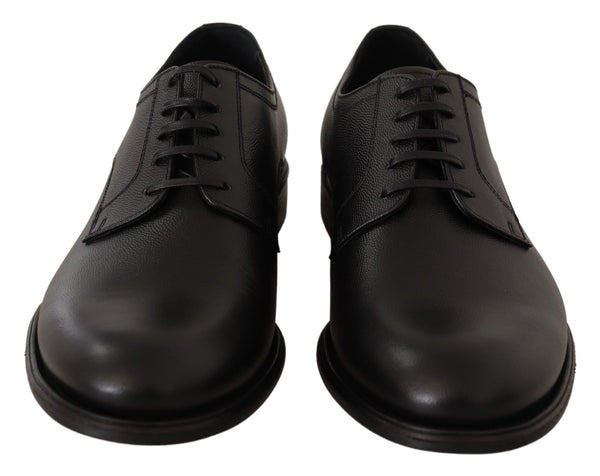 Schwarze Lederschnürschuhe für Herren Formaler Derby