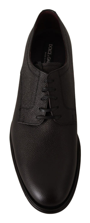 Schwarze Lederschnürschuhe für Herren Formaler Derby