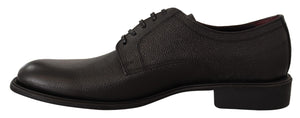 Schwarze Lederschnürschuhe für Herren Formaler Derby