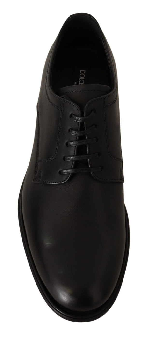 Schwarze Lederschnürschuhe für Herren Formaler Derby