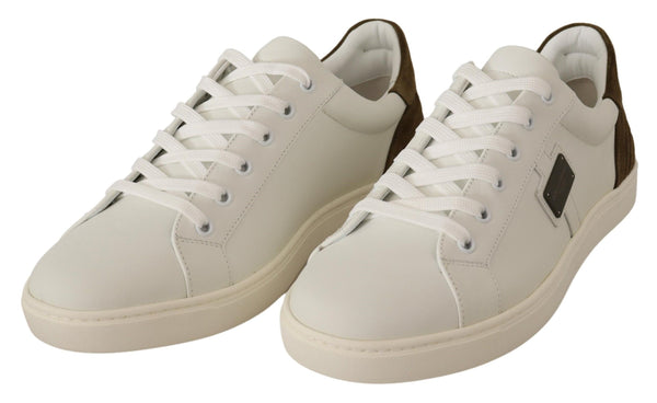 Weiß Wildleder Leder Herren Low Tops Turnschuhe