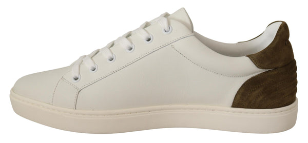 Weiß Wildleder Leder Herren Low Tops Turnschuhe