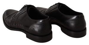 Schwarzes Leder Exotische Felle Formelle Schuhe