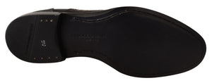 Schwarzes Leder Exotische Felle Formelle Schuhe