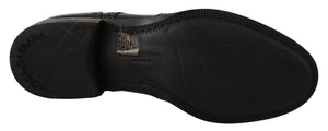 Schwarze Leder Oxford Wingtip Formelle Schuhe