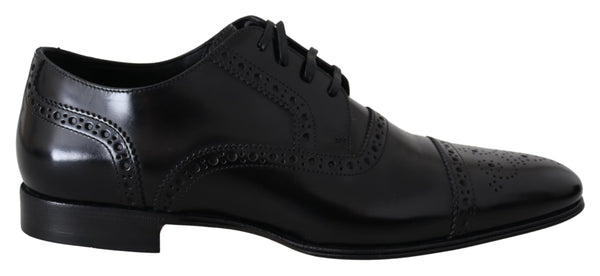 Schwarz Leder Männer Derby Formal Loafers Schuhe