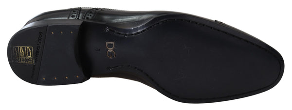 Schwarz Leder Männer Derby Formal Loafers Schuhe