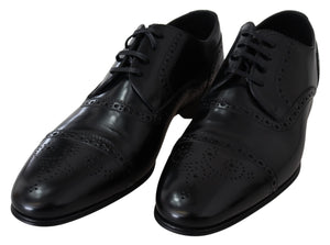 Schwarz Leder Männer Derby Formal Loafers Schuhe