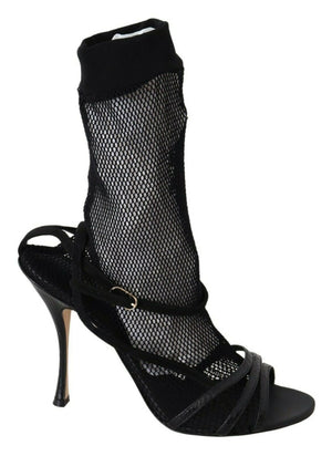 Schwarz Wildleder Kurzstiefel Sandalen Schuhe