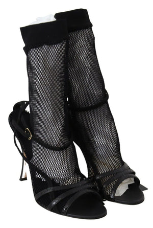 Schwarz Wildleder Kurzstiefel Sandalen Schuhe
