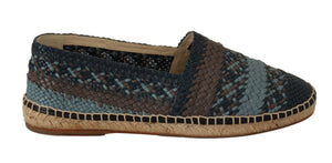 Blau Gray Slip On Buffalo Espadrille Schuhe